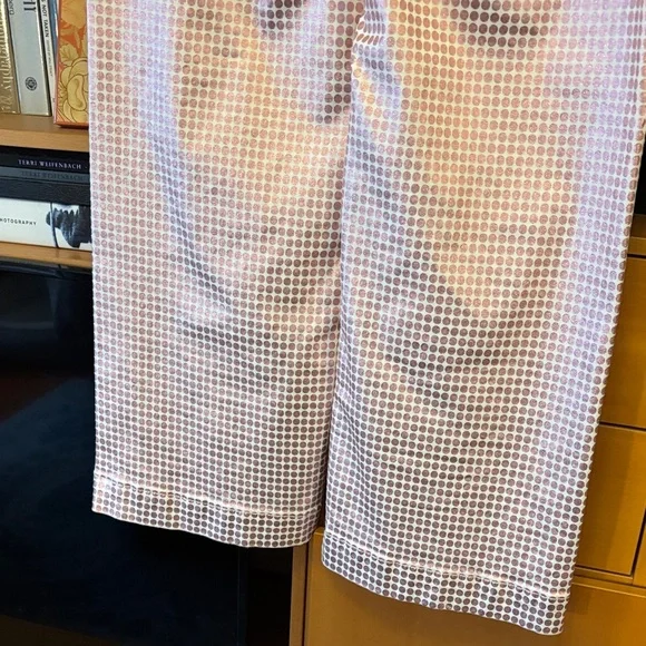 Anthropologie Pink and White Polka Dot Cropped Pants - Picture 7 of 11